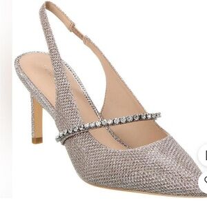 Stuart weitzman Silver Slingback Heels